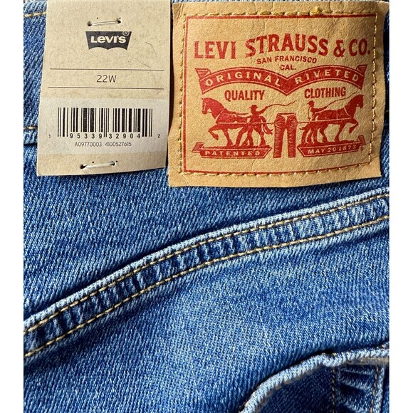 Levi's Women's High-Rise Wedgie Straight Cropped Jeans - Love In The Mist - 22W - Picture 3 of 6